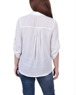 3/4 Sleeve Crepon Blouse 1