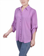 3/4 Sleeve Crepon Blouse 1