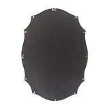 Scalloped Oval Gold Metal Wall Mirror