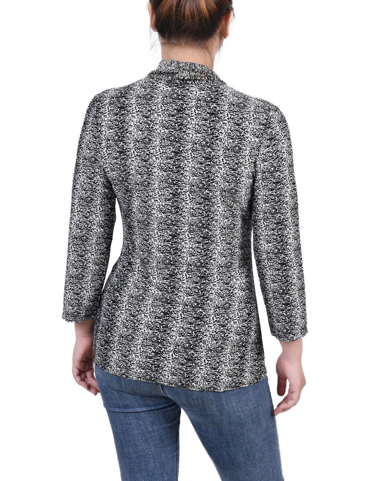 3/4 Sleeve Two-Fer Top 1