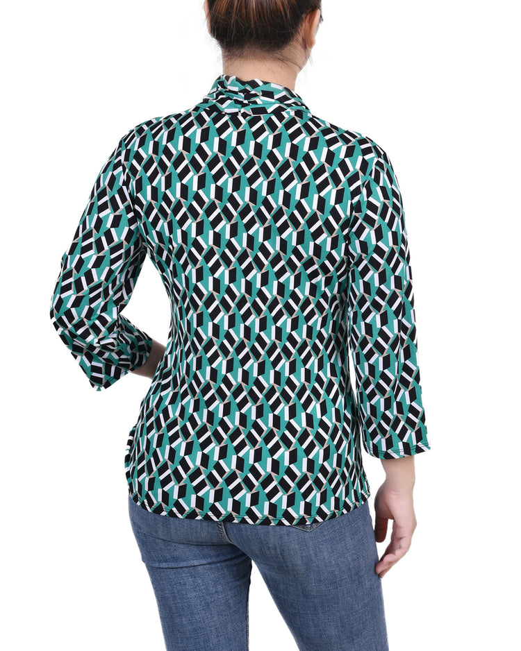 3/4 Sleeve Two-Fer Top 1