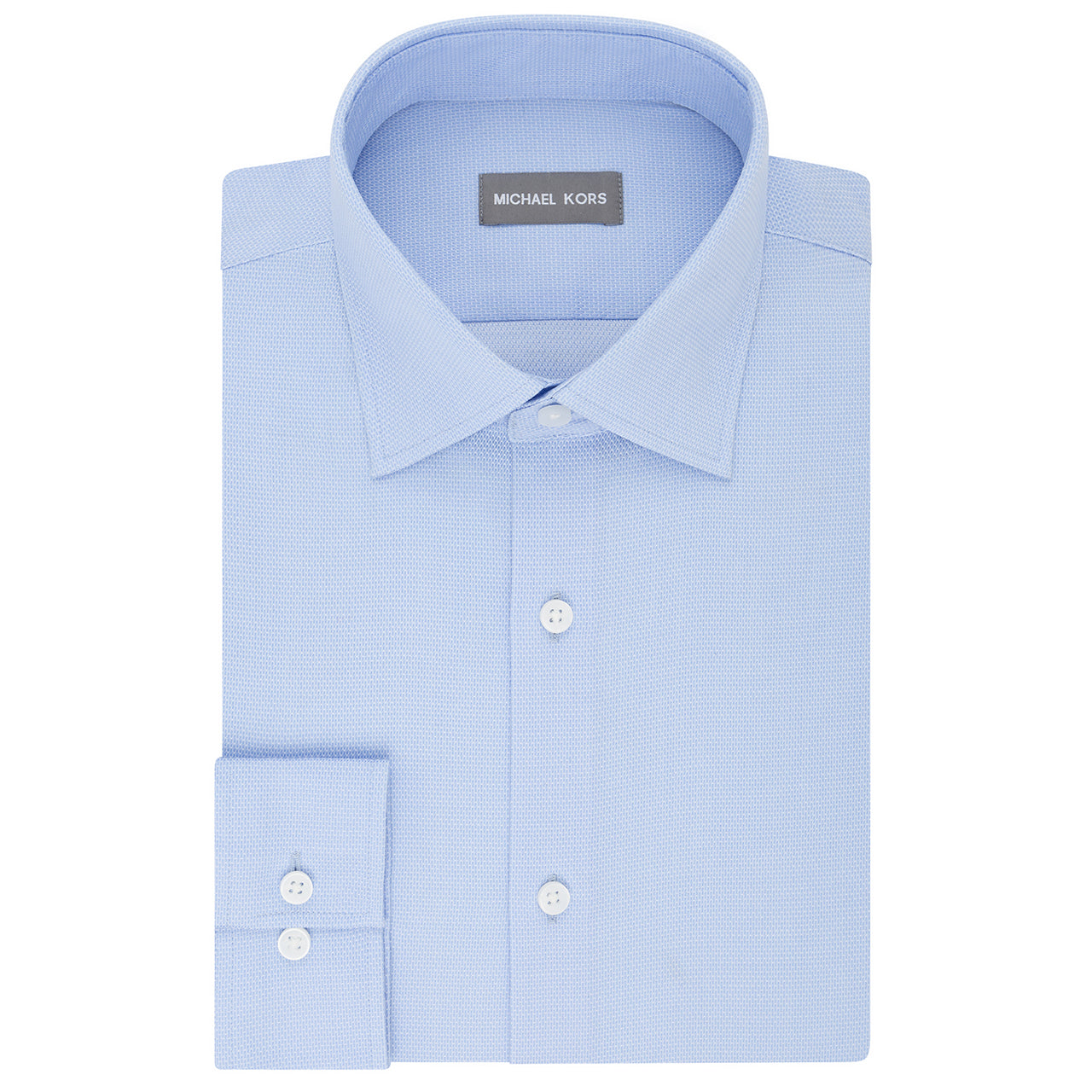  Michael Kors Michael Kors Air Soft Stretch Classic Fit Dress Shirt - Grey Frost - Bonton