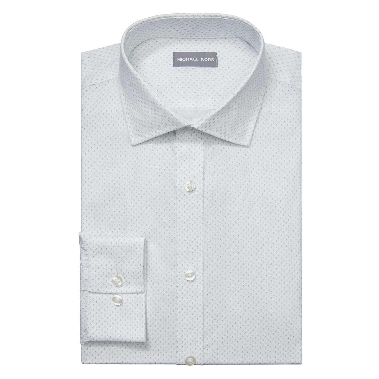 Michael Kors Slim Fit Mod Print Dress Shirt - Pale Emerald / 15.5 32/33 Michael Kors Slim Fit Mod Print Dress Shirt - Pale Emerald / 15.5 32/33