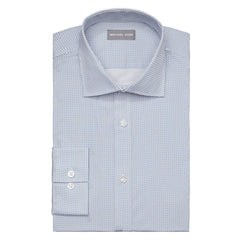 Michael Kors Slim Fit Mod Print Dress Shirt Azure