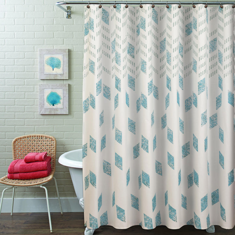 Ombre Geo Shower Curtain