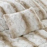 Marselle Faux Fur Comforter Set Snow Leopard