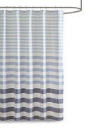 Colette Stripe Blended Yarn Dyed Woven Shower Curtain