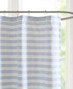 Colette Stripe Blended Yarn Dyed Woven Shower Curtain