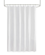 Orinn Waffle Textured Solid Shower Curtain