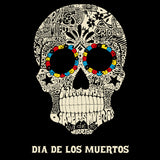LA Pop Art Women's Word Art Hooded Sweatshirt -Dia De Los Muertos