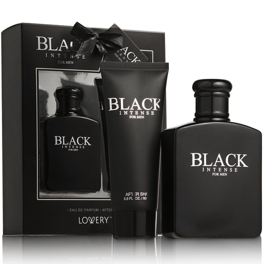 Black Intense Mens Bath and Body Home Spa Gift Set