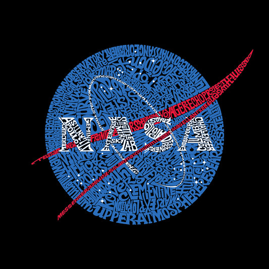 Word Art Hooded Sweatshirt - NASA's Most Notable Missions