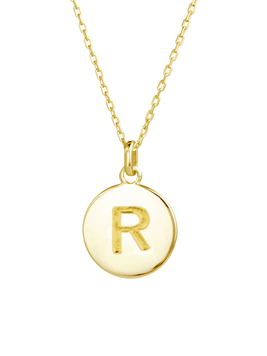 Gold Plated Circle Charm Necklace | R