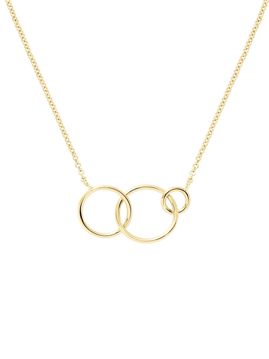 Gold Circles Trio Necklace