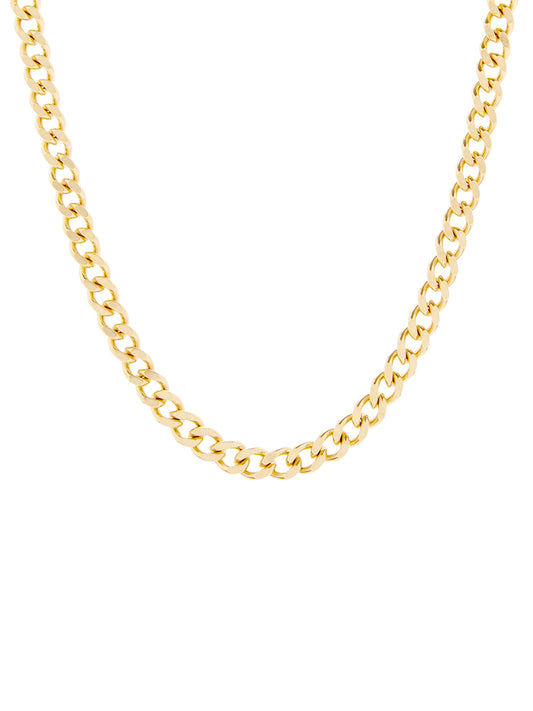 Men's Gold Plated Stainless Steel Curb Chain Necklace