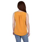 Petite Sleeveless Button Front Top