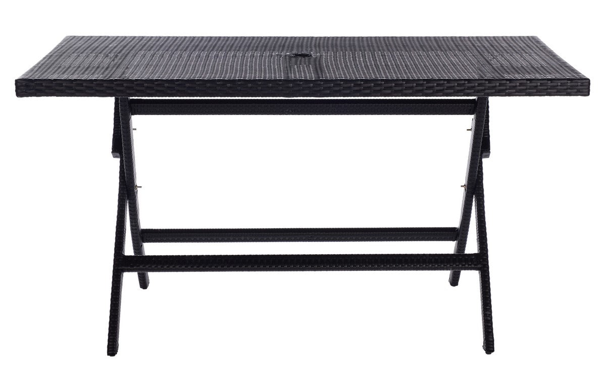  Safavieh Akita Folding Table - Gray Brown/White - Bonton