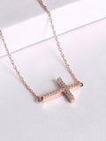 1/20-ct TDW Diamond Cross Pendant Necklace