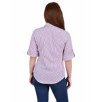 Petite 3/4 Sleeve Button Up Blouse