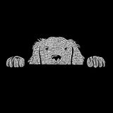 Word Art Hooded Sweatshirt - Peeking Dog