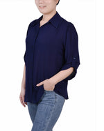 3/4 Sleeve Crepon Blouse 2