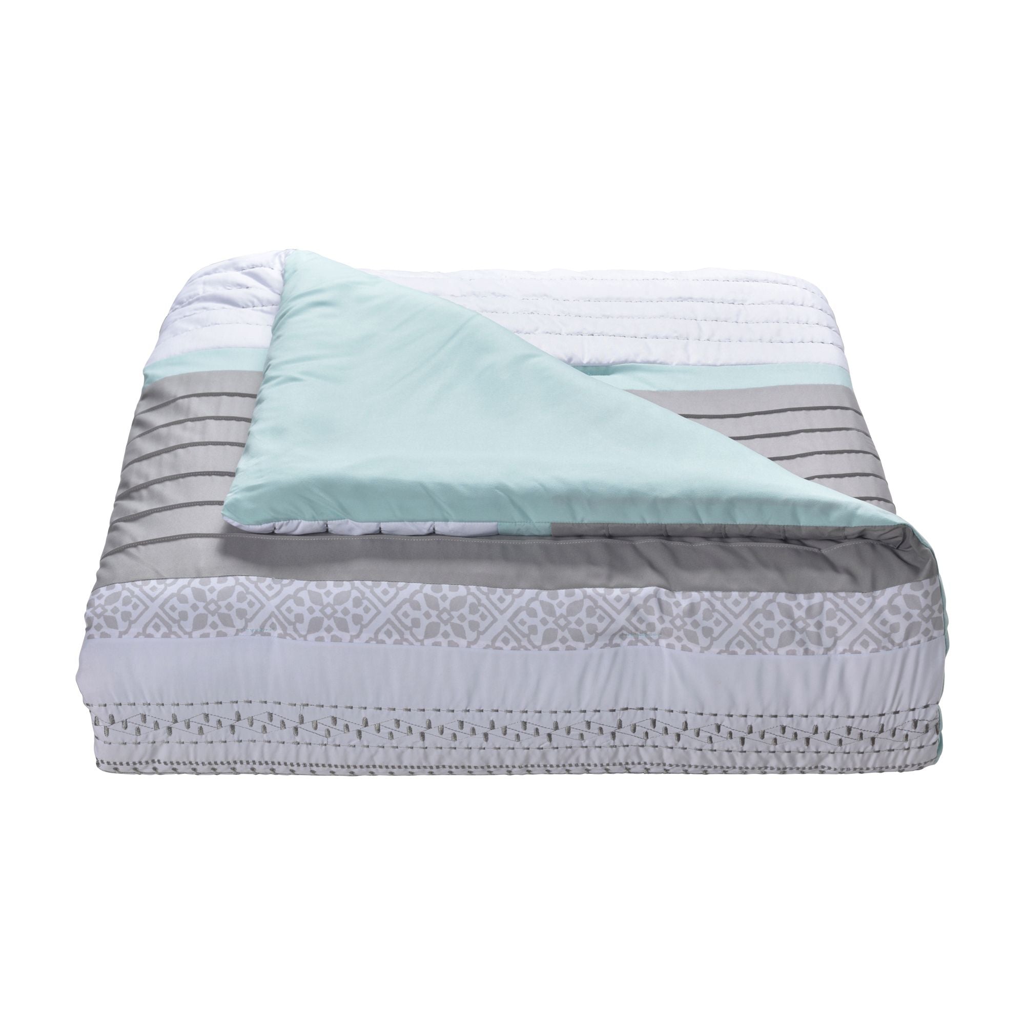  Lanwood Home Mia 10 Piece Comforter Set - Turquoise - Bonton