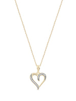 1/20ct TDW Diamond Heart Pendant Necklace