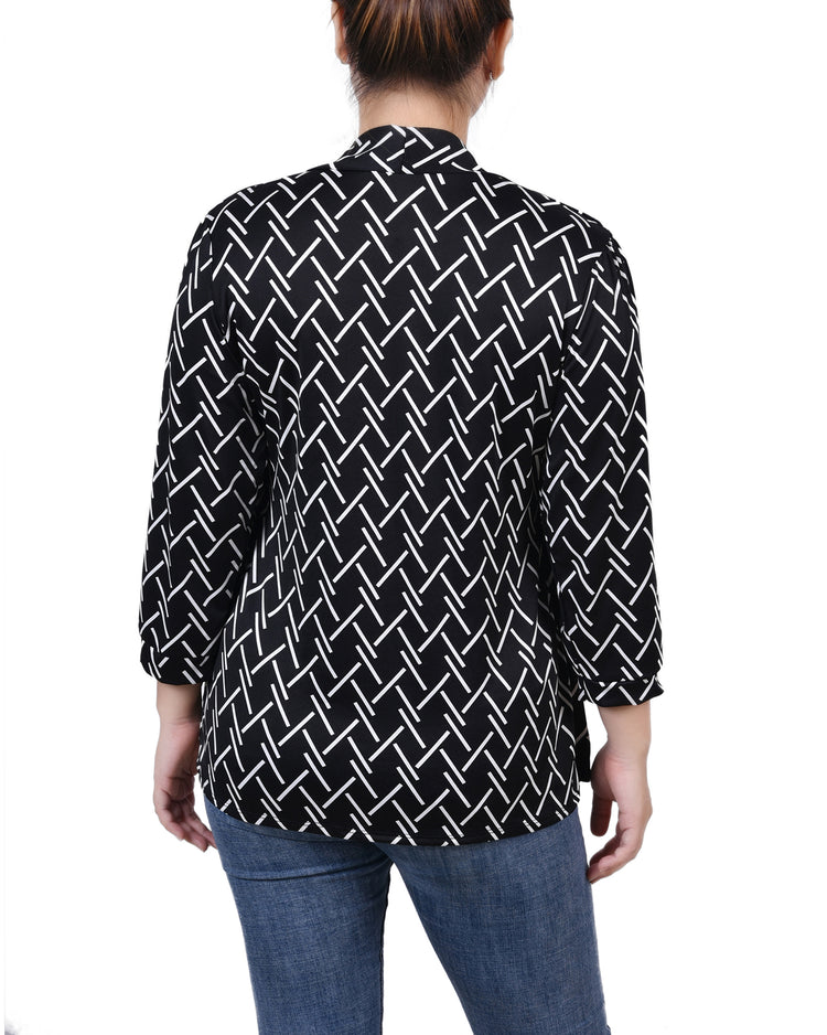 3/4 Sleeve Two-Fer Top 5