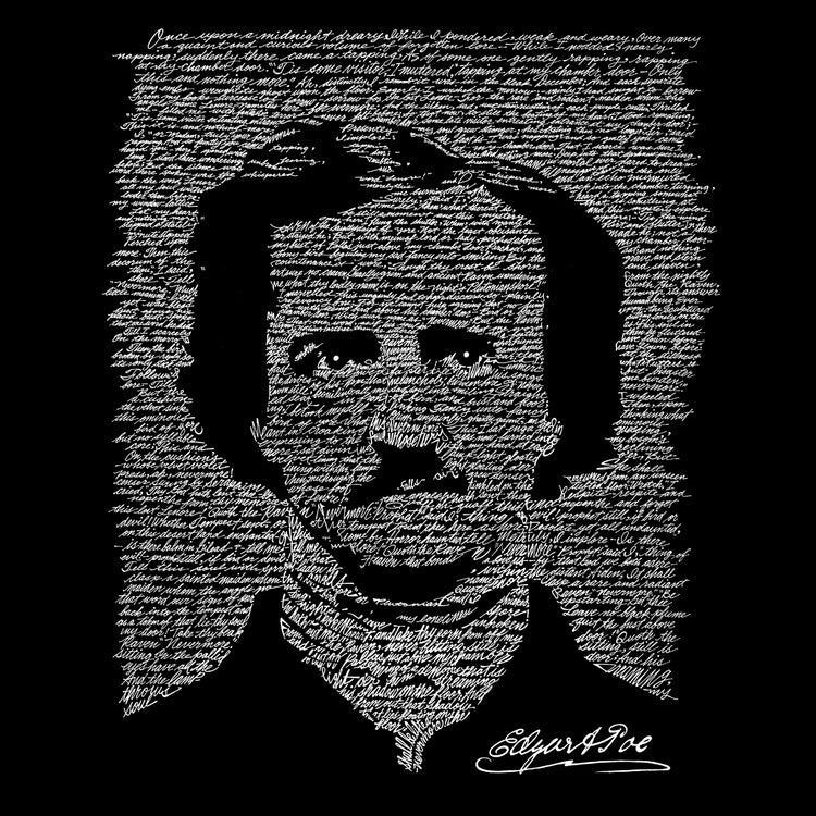 Premium Blend Word Art T-shirt - Edgar Allen Poe - The Raven