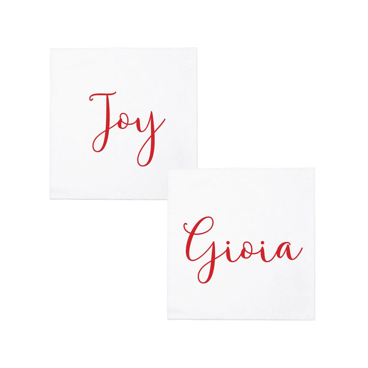 Papersoft Napkins Joy/Gioia Cocktail Napkins (Pack of 20) - Set of 6