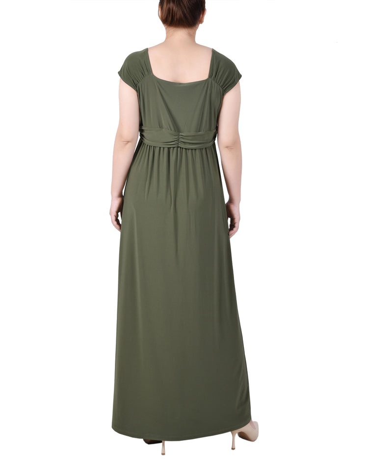 Petite Ruched A-Line Dress