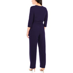 3/4 Sleeve Belted Jumpsuit 1
