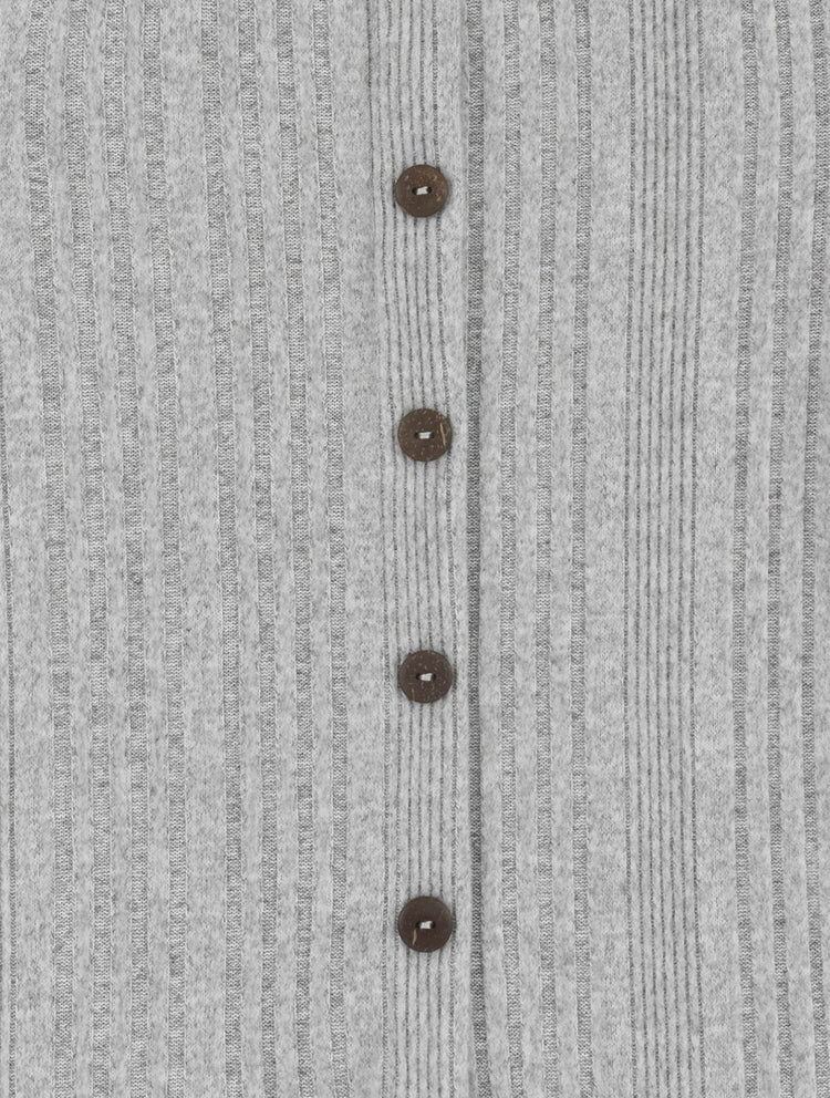 Rib Button Front Top