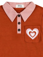 Heart Collar Neck Top