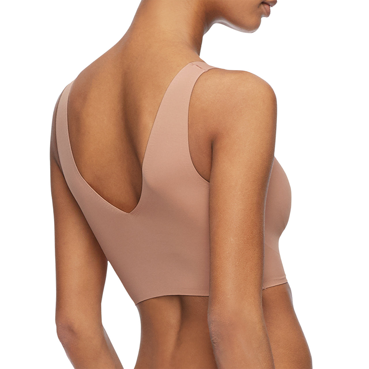  Calvin Klein V-Neck Lightly Lined Bralette - Black - Bonton