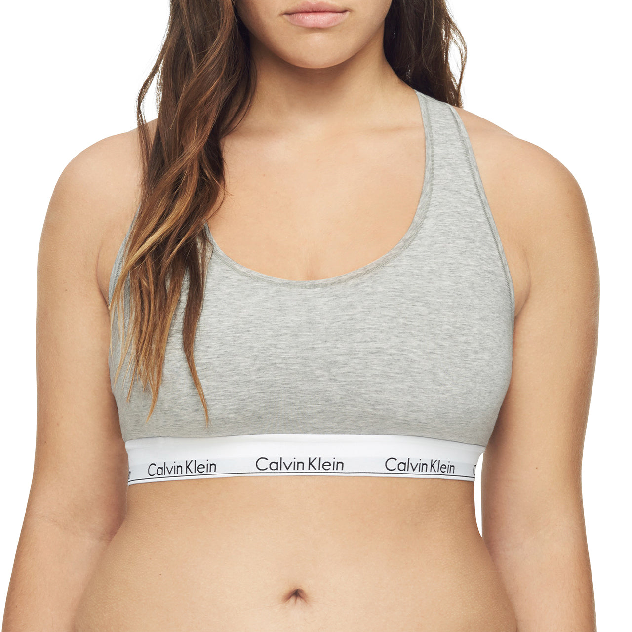  Calvin Klein Modern Cotton Plus Bralette - Grey Heather - Bonton