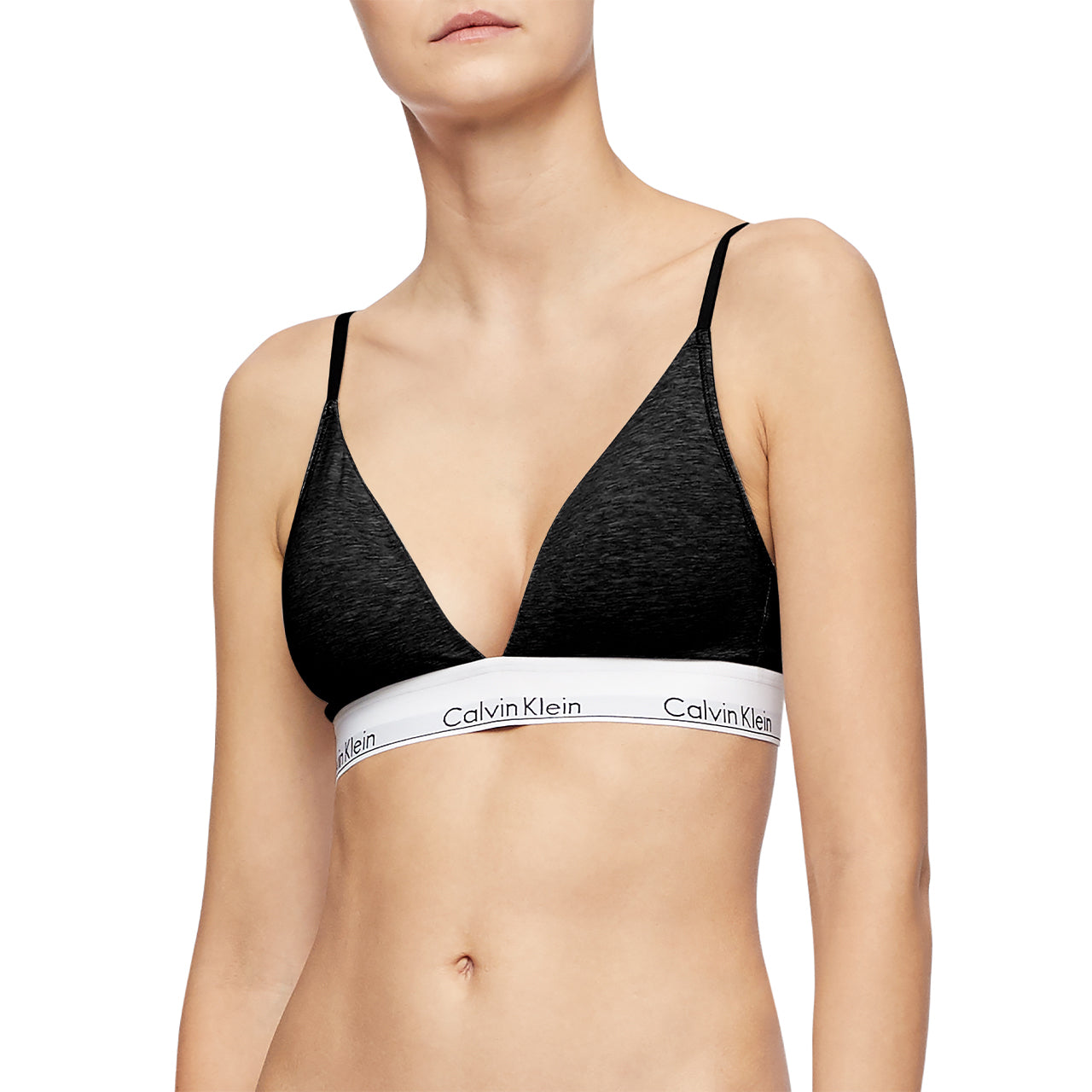  Calvin Klein Cotton Triangle Lightly Lined Bralette - Bare - Bonton