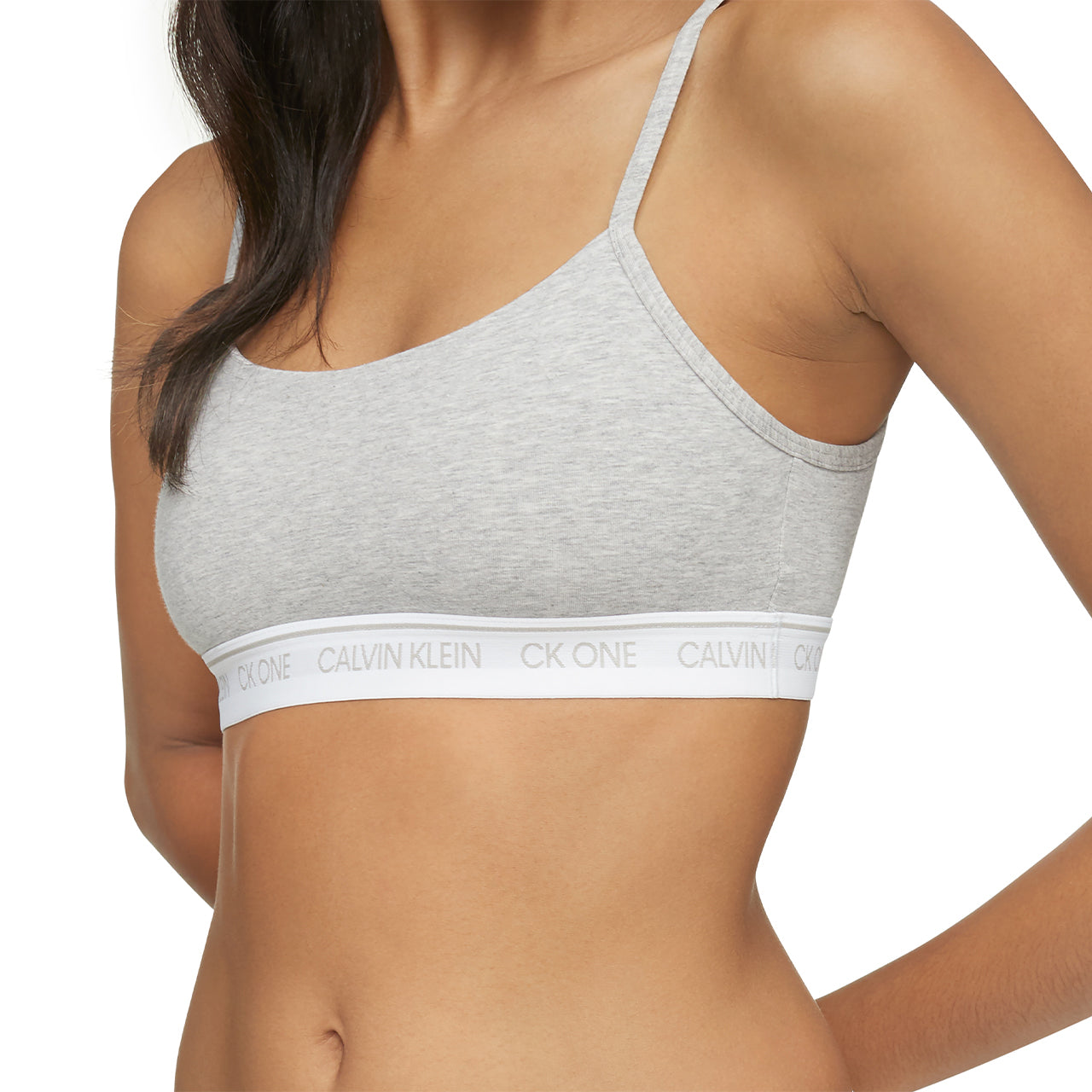  Calvin Klein CK One Unlined Bralette - Heather Grey - Bonton