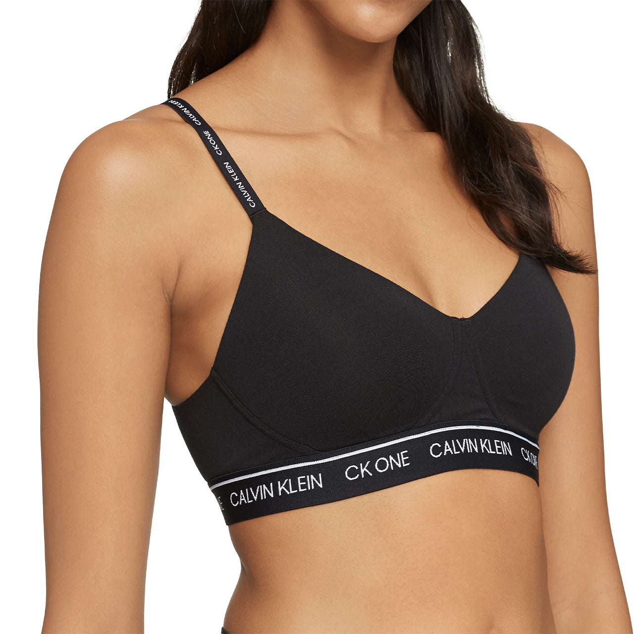  Calvin Klein Wirefree Light Lined Bralette - Black - Bonton