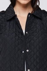 Rae Long Sleeve Snap Button Down Quilted Jacket