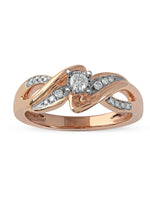1/6ct TDW Diamond Bypass Fashion Ring