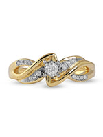 1/6ct TDW Diamond Bypass Fashion Ring