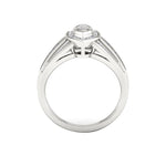 1/10ct TDW Diamond Halo Bridal Ring Plated