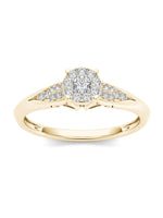 1/6ct TDW Diamond Cluster Fashion Ring