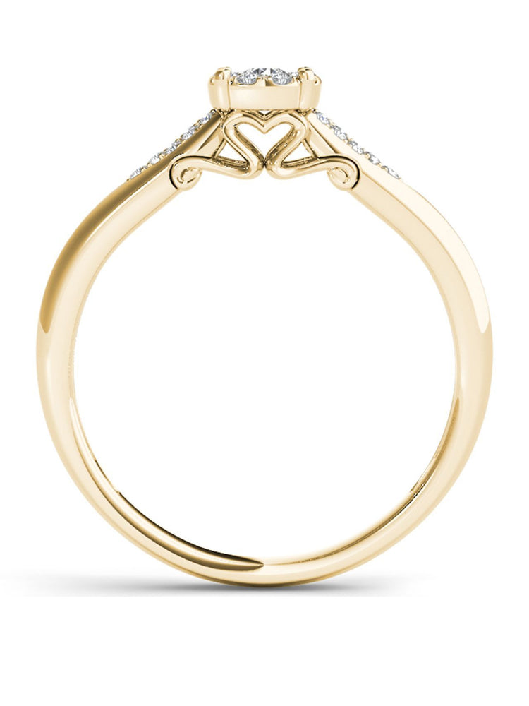 1/6ct TDW Diamond Cluster Fashion Ring