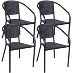 Steel Frame and Polypropylene Seat and Back Aderes Patio Arm Chair
