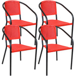 Steel Frame and Polypropylene Seat and Back Aderes Patio Arm Chair