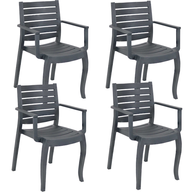 Polypropylene Stackable Illias Patio Arm Chair