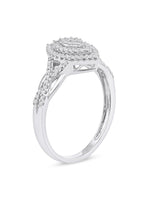 1/4-ct TDW Diamond Cluster Halo Ring