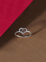1/10-ct TDW Diamond Dual Heart Fashion Ring